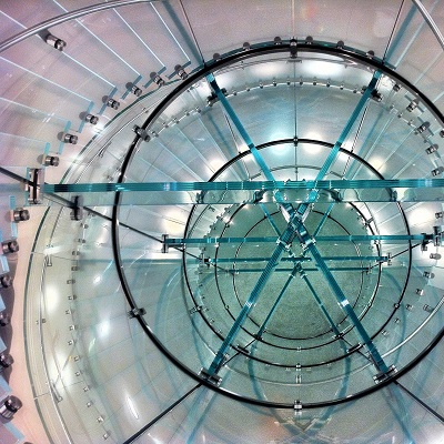 glass staircase